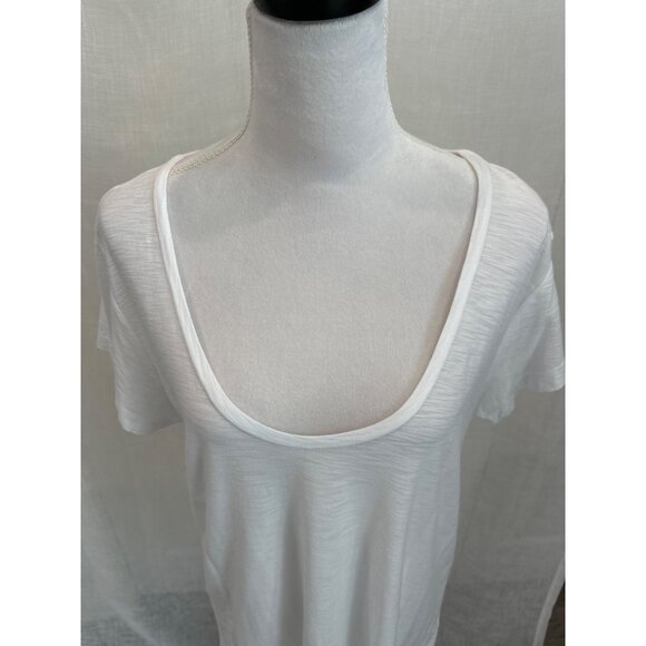 James Perse Women's White Deep V Scoop Neck T-Shirt Size 4 X-Large XL - Picture 2 of 5